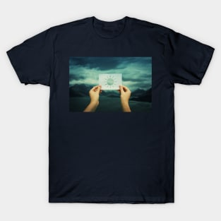 holding sun symbol T-Shirt